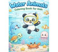 Water Animals Coloring Book: Big Easy Designs • Cute Animals • Simple Coloring Pages for Ages 3-8