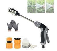 Water Blitz Pressure Washer, Waterblitz High Pressure Water Gun, Three Spray Modes, Pressures Washer, 360° Rotating, with Three Type of Plastic Connector, for Gardens (Black)