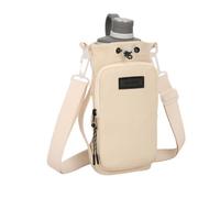 Water Bottle Holder with Strap, Adjustable Bottle Bag with Shoulder Strap and Phone Pocket, Lightweight Cup Sleeve for Walking Climbing Camping Outdoor Travel 23x10cm
