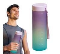 Water Bottle | Large Capacity Flask | Leak Proof Drinking Container | Heat Resistant Sports Travel Jug With Scale Marker Lid For Gym Hiking Cycling School Office Daily Hydration