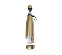 Water Bottle, Stainless Steel Cup, Hidden Storage Compartment, 18oz Matte Black, 10.43x2.76x2.76 inches Double Wall Insulation for School, Hikig, Gym, Travel, Camping, Daily Hydration Use