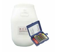 Water Clor 90% 50 kg Tricloro sodio Pastiglie 200 g e Kit Basic pH Cloro Bromo