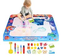 Water Coloring Mat, Reusable Drawing Pad, Early Learning Painting Matte Toddler, Educational Art Supplies for Doodling, Writing Kids, Preschool, Travels, Playroom, Daycare, 39.37x31.5 Inches