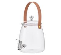 Water Container, Beverage Jug, Fridge Dispenser, Leakproof Spigot, Easy Pour, Wide Lid, Chill Friendly, Food Grade Build, Indoor Outdoor Drink Storage Use, 6.3x6.3x9.06 Inches