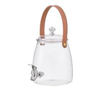 Water Container, Beverage Jug, Fridge Dispenser, Leakproof Spigot, Easy Pour, Wide Lid, Chill Friendly, Food Grade Build, Indoor Outdoor Drink Storage Use, 6.3x6.3x9.06 Inches