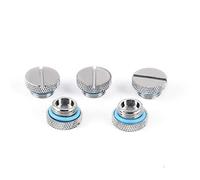 Water Cooling Plug, 5Pcs Brass G1/4 Thread Screw-in Water Stopper Plug, for PC Water Cooling System