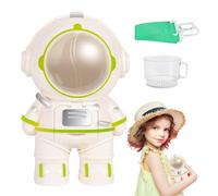 Water Dispenser Toy for Kids, 250ml Astronaut Bottle with Cup and Strap, ABS Interactive Hydration Station, Cute Desktop Novelty Decor, Home, School, (Pink/Beige)