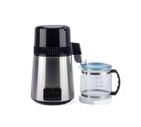 Water distiller, 4L pure water purifier filter, suitable for home desktop, 750W glass pot distiller, stainless steel internal water dispenser, can make clean water