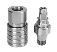 Water Drill Quick Connector, Wet Drilling Machine Adapter Replacement, M22 Chrome Vanadium Steel Quick Release Coupling with Rust Proof Design for Most Water Drilling Machines