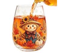 Water Drinking Glasses Funny Cute - Harvest Anti-Tip Fall Table Decor Clear