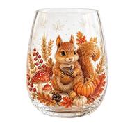 Water Drinking Glasses Funny Cute - Harvest Anti-Tip Fall Table Decor Clear