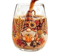Water Drinking Glasses Funny Cute - Harvest Anti-Tip Fall Table Decor Clear