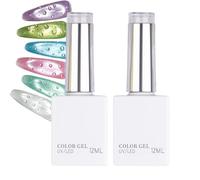 Water Drop Top Coat | Clear Glossy Shine Soak Off UV LED 2 Pieces Raindrop Nail Gel Offers A Glossy Shine Finish With A Soak Off Formula Compatible With UV And LED Lamps. Two 12ml Bottles Of No Wipe N