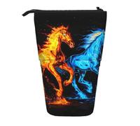 Water Fire Horse - Astuccio portapenne telescopico con immagine di cavallo e galassia, organizer per cosmetici, cancelleria per scuola, ufficio, viaggi