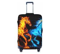 Water Fire Horse - Custodia protettiva per valigia, elastica, antigraffio, antipolvere, adatta per bagagli da 56 a 61 cm, Multicolore, L
