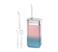 Water Flosser for Braces, Adjustable Pulse-Mode Flosser, Quiet Battery-Operated Washer, Waterproof Design, 4 Nozzles Included, for Implant and Orthodontic Care, 200ml Tank, 2.56x1.57x5.12 Inches
