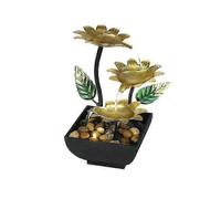 Water Fountain Decor Nice-looking Stress Relief Creative Durable Natural Style Waterfall Ornament for Desktop