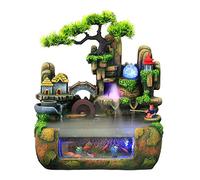 Water Fountain Desktop Ornament Indoor Cascading Tabletop Fountain with Decoration Aquarium Relaxesion Humidifier Meditation Water Fountain Decor Tabletop Water Fountain 18.9" H Zen Meditation Fount