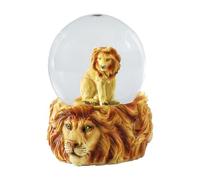 Water Globe - Leone di Deluxebase. Palla di Neve con Statuetta di Leone in Resina e con Base Modellata. Ottima per l'arredamento della casa, come ornamento e come regalo.