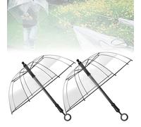 Water Gun Umbrella, Umbrella Water Gun, Water Spraying Umbrella,Dual-Use Rain Shelter & Water Blaster Toy, Summer Outdoor Swimming Pool Beach Parties (Transparent*2)