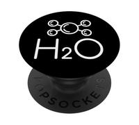 Water H2O Chemistry Molecule Structure Design PopSockets PopGrip Adesivo