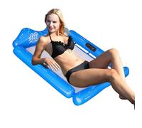 Water Hammock, gonfiabile piscina galleggiante lounger, morbida rete Seat and Supportive Headrest, Summer Accessory for Lake River Beach Pool Vacation Relaxing Travel, 30,71 x 43,31 x 5,91 pollici
