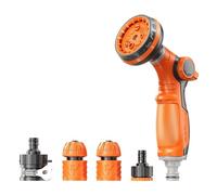 Water Hose Nozzle - Heavy Duty Leak Proof Tight Fit Sprayer, Garden Cleaning Tool | Versatile Irrigation Accessory For Homeowners, Car Washing, Ground Cleaning, Plant Watering