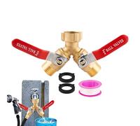 Water Hose Splitter - Garden Hose Splitter 2 Way | Garden tap Splitter | Spigot Splitter Faucet Bib Adapter with Valves | Rust-Resistant Brass Irrigation Parts for Outdoor Camping Greenhouse Farm