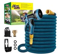 Water Hose - Tubo flessibile da giardino, esteso 100 FT/30 m, tubo flessibile con nucleo in lattice a 3 scomparti, tubo flessibile, tutti i raccordi in ottone di alta qualità, con adattatore interno