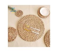 Water Hyacinth Grass Placemat Thickened Heat Insulation Mat Hand-woven Grass Placemat Round Table Mat Sand Pot Mat