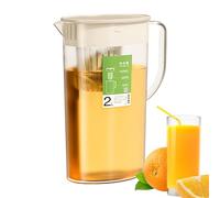 Water Infuser - 2L Iced Tea Pitcher, Fruit Lid, Cold Brew Beverage Serveware, Large Juice Container, Kitchen Dining Category, Clear Shatterproof For Hot Cold