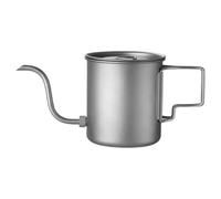 Water Kettle - 420ml Titanium Foldable Handle Portable Drinking Boiler