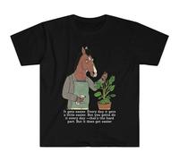 Water Kissing Bojack Horseman Life Gets Easier Quote t-Shirt Black L