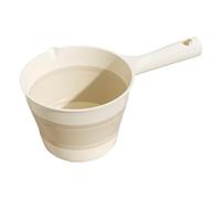 Water Ladle, Space Saving Ergonomic Grip Spill Proof Scoop, Foldable Water Dipper for Cooking, Shower, Meal Prep, Camping, Gardening, Fishing and Household Use, Kitchen Tool, 10.63 Inches