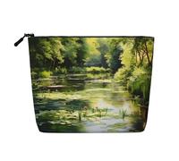 Water Lilies in the Pond Borsa da toilette e cosmetici da donna, borsa unisex per articoli da toeletta, borsa per la cura personale, nera, taglia unica