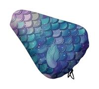 Water Lily - Coprisella per bicicletta con squame di sirena, morbido e imbottito, per uomo e donna, confortevole, impermeabile, con coulisse, per mountain bike