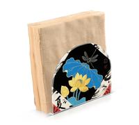 Water Lily giapponese rosso acrilico ospite portatovaglioli per tavolo, cucina autoportante quadrato tovagliolo dispenser arredamento casa per tavolo, cucina