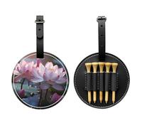 Water Lotus - Borsa portaoggetti per tee da golf, facile da trasportare e più efficiente per giocare a golf, colore: Nero