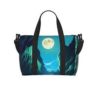 Water Moon Cave - Borsa a tracolla da donna, portatile, adatta per fitness, viaggi.