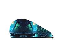 Water Moon CaveShower Cap: buone prestazioni di assorbimento dell'acqua ed è adatto per fate con tutti i tipi di capelli