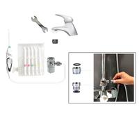 WATER NO LIMITS Irrigatore Dentale Professionale senza Batterie né Elettricità | Irrigatore Orale che Utilizza la Pressione del Rubinetto per un Flusso Lineare, Illimitato e Silenzioso (St. + doccia)