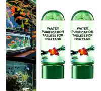Water Purifying Tablets for Fish Tank, 2025 New Portable Aquarium Water Purification Tablets, Powerful Aquarium Water Purification Tablet, for Fish Tank Cleaning (2PCS)