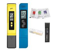Water Quality Detector Digital PH/TDS/EC Meter Tester Thermometer Pen Water Purity PPM Filter Hydroponic for Aquarium Pool Water (PH EC Meter with Box)