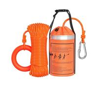 Water Rescue Throw Bag - 15m Reflective Orange, Floating Line Throwable Rope Gear, Swift Lifeguard Safety Cord Kits, High Visibility Boating emmergency - For Kayak Rafting Canoe Flood Shorelines
