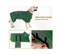 Water-Resistant Adjustable Microfiber Pet Robe for Large Dogs - Quick-Drying Post-Bath Cover