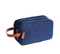 Water Resistant Travel Toiletry Bag, Portable Travel Toiletry Bag for Men, Compact Men Grooming Kit Bags, Double Layer Grooming Kit Bag with Handle 9.84x3.94x5.91 for (Gray, Black, Navy Blue), blu