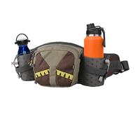 Water Resistant Waist Fanny Pack, Outdoor Travel Running Pouch, Comfortable Sports Running Belt, All Purpose Running Waist Bag 6.3x22.44x3.15" for Climbing, Outdoor (Coffee, Yellow)