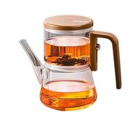 Water Separation Glass Teapot, Removable Infuser Tea Pot with Thick Clear Glass, High Temperature Resistant Kettle for Loose Leaf Tea, Home Kitchen, Restaurant