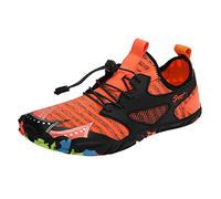 Water Shoes - Scarpe da piscina da uomo, ad asciugatura rapida, traspiranti, ad arco, facili da chiudere, con alette profonde, impugnatura robusta, scarpe da ginnastica leggere con punta larga