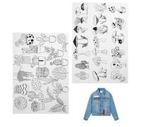 Water Soluble Embroidery Patterns - Dissolvable Transfer Paper Set, Hand Embroidery Pattern Supplies, Easy-to-Use Cotton Linen Silk Fabric Templates, DIY Sewing Craft Kit For Beginners